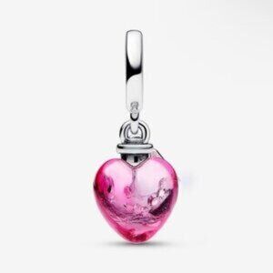 Pandora Authentic Pandora Love Potion Murano Glass Heart Dangle Charm